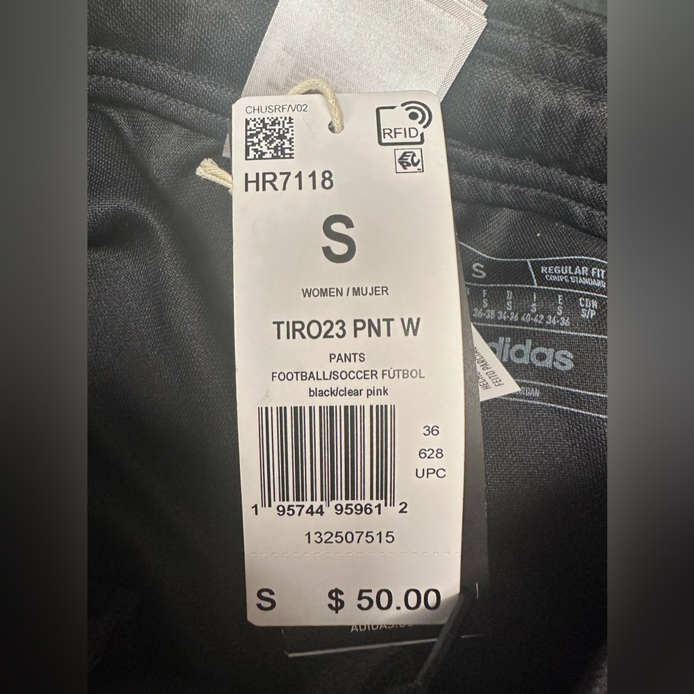 Adidas black/clear pink tiro track pants - Picture 5 of 8